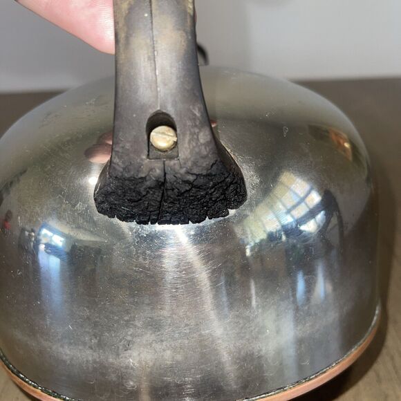 Revere Ware Signature Whistling 2 QT 1801 Copper Tea Pot Kettle - Picture 4 of 8